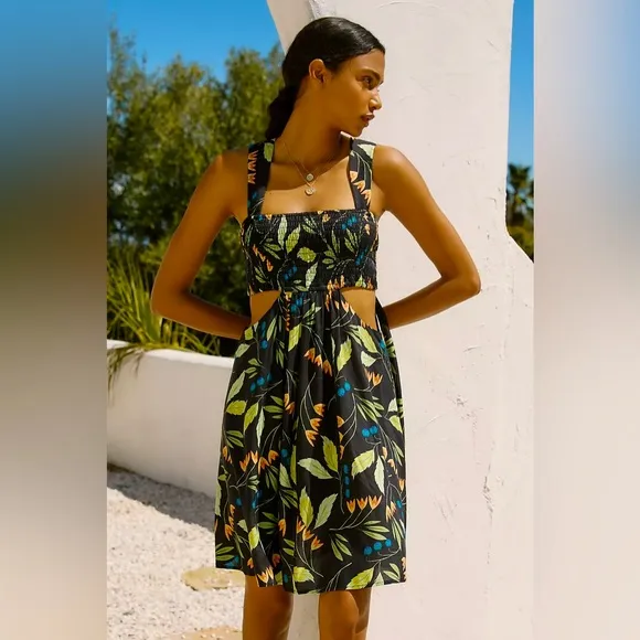 🌴 Anthropology X Brenda Quinn Bandeau Cutout Dress