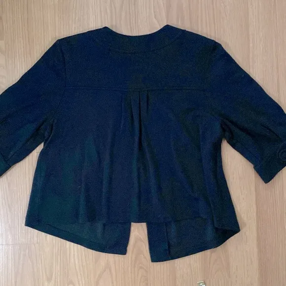 ❤️ Nu Collective Black Crop Swing Jacket Size M NWOT
