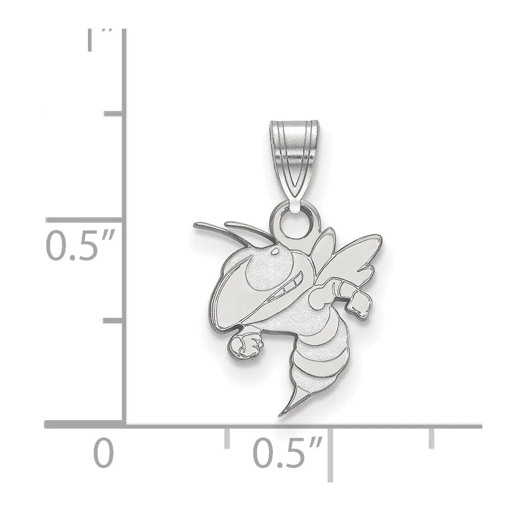 10K White Gold Georgia Institute of Technology Small Pendant