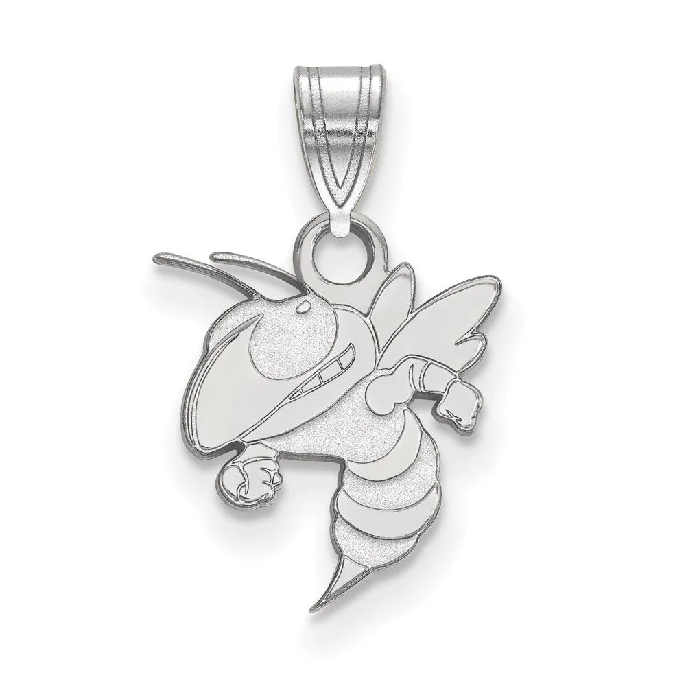 10K White Gold Georgia Institute of Technology Small Pendant
