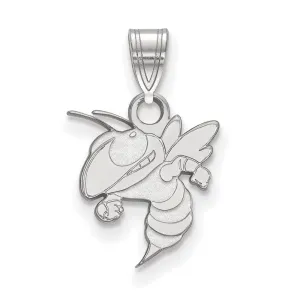 10K White Gold Georgia Institute of Technology Small Pendant