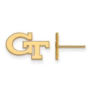 10K Yellow Gold Georgia Institute of Technology XS Post Earrings
