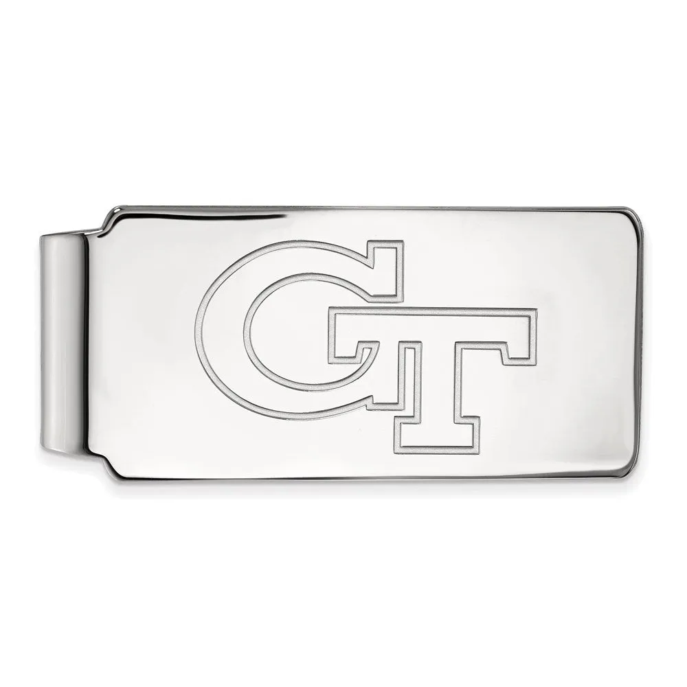 14k White Gold Georgia Institute of Technology G-T Money Clip