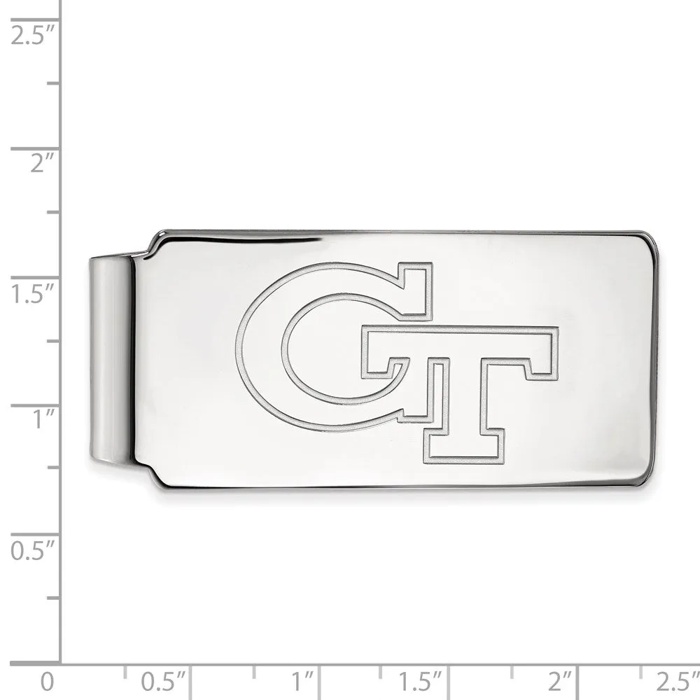 14k White Gold Georgia Institute of Technology G-T Money Clip