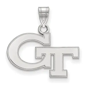 14k White Gold Georgia Institute of Technology Small Pendant