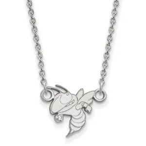 14k White Gold Georgia Tech Small Pendant Necklace