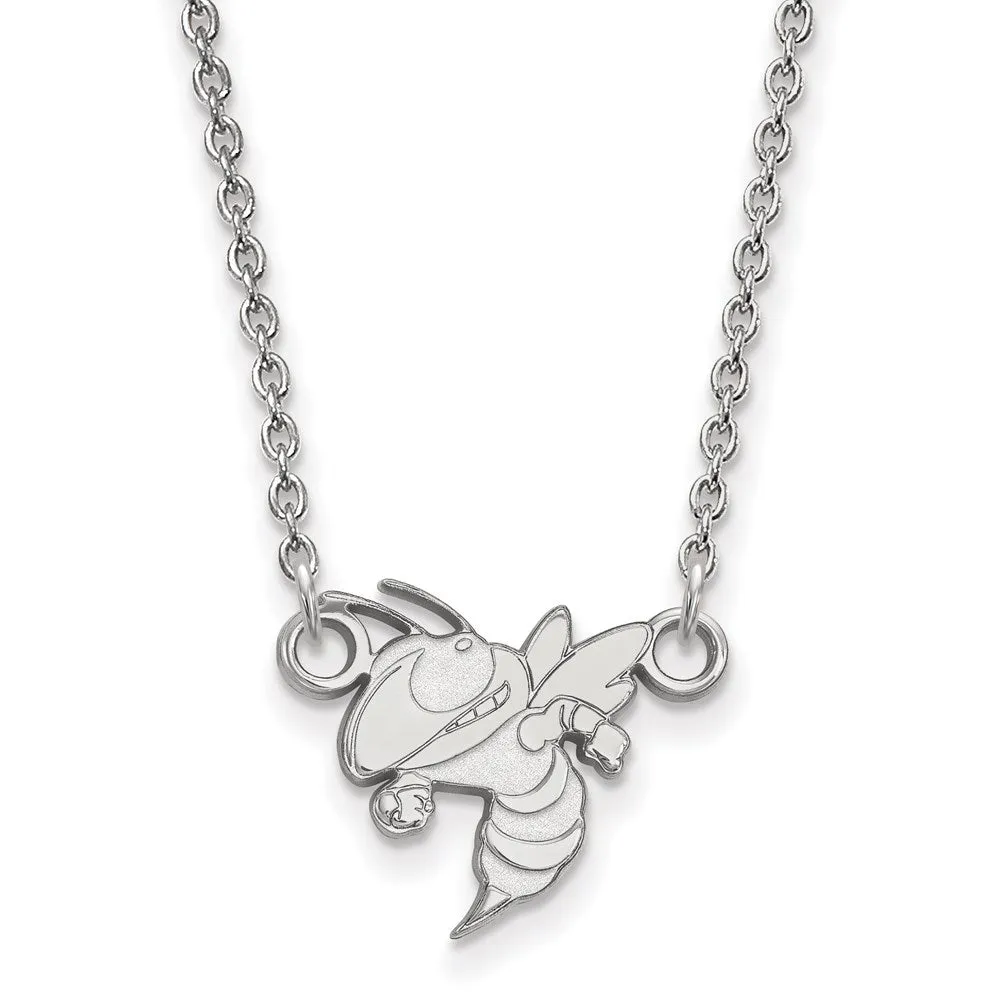 14k White Gold Georgia Tech Small Pendant Necklace