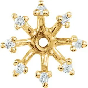 14K Yellow 1/6 CTW Diamond Earring Jackets with 6.6 mm ID