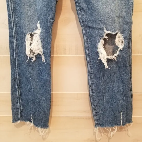 {27} Show Me Your Mumu Soho Button Up Skinnies Blue Bay Cropped Hem