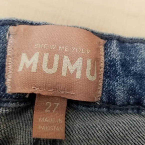 {27} Show Me Your Mumu Soho Button Up Skinnies Blue Bay Cropped Hem