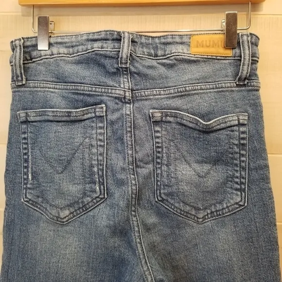 {27} Show Me Your Mumu Soho Button Up Skinnies Blue Bay Cropped Hem
