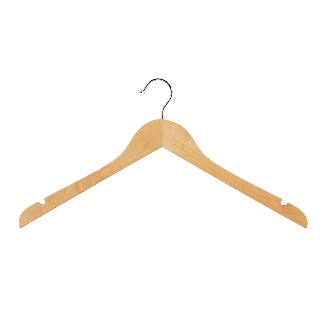 43cm Natural Wooden Coat Hanger 12mm thick Sold in Bundle of 20/50/100