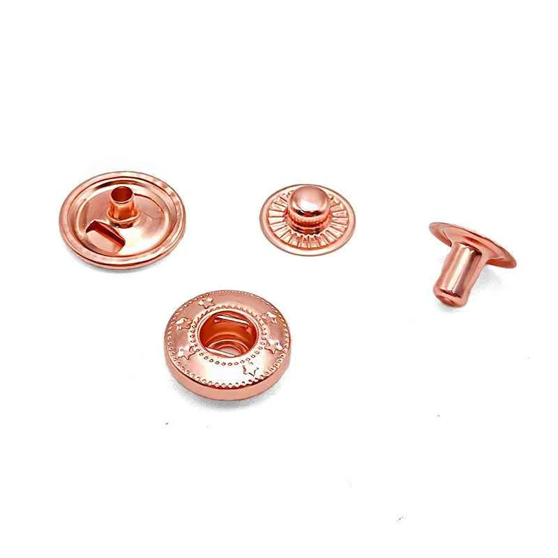 4in1 Stainless Steel Snap Buttons for Women's Wallets Coats 40pcs