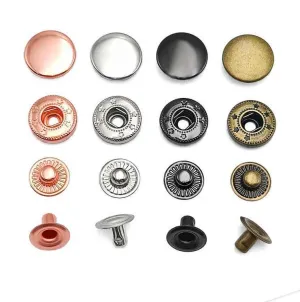 4in1 Stainless Steel Snap Buttons for Women's Wallets Coats 40pcs