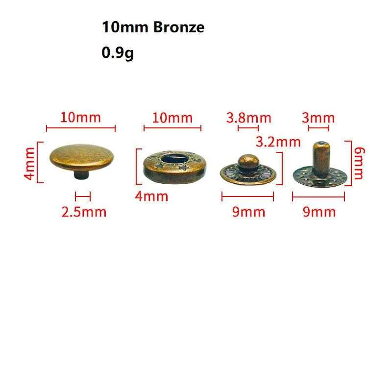 4in1 Stainless Steel Snap Buttons for Women's Wallets Coats 40pcs