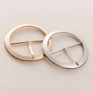 62mm Gold Silver Oversized Thickened Round Belt Buckle 20 Pack