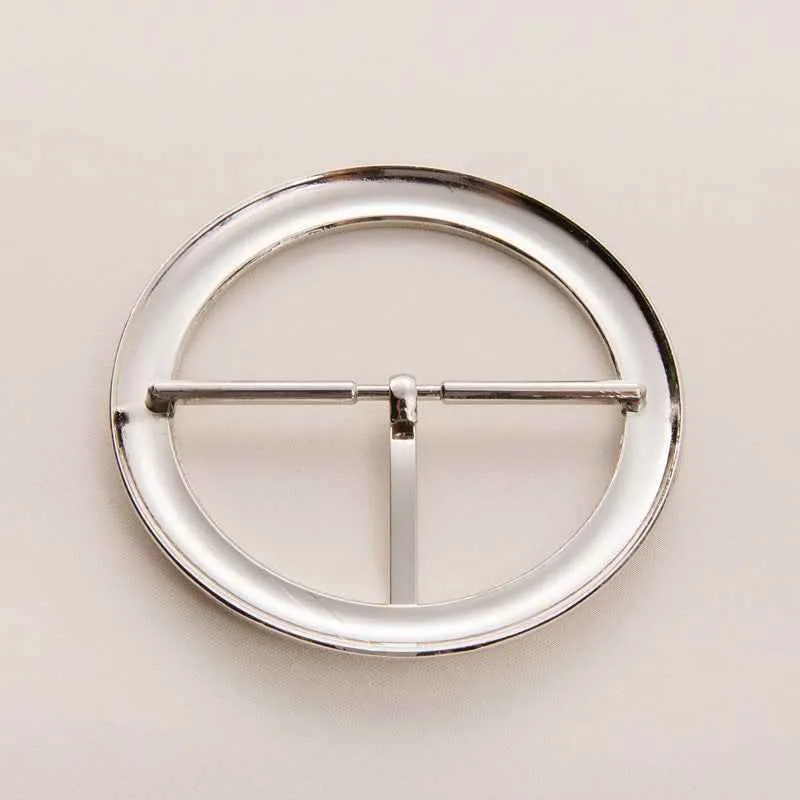 62mm Gold Silver Oversized Thickened Round Belt Buckle 20 Pack
