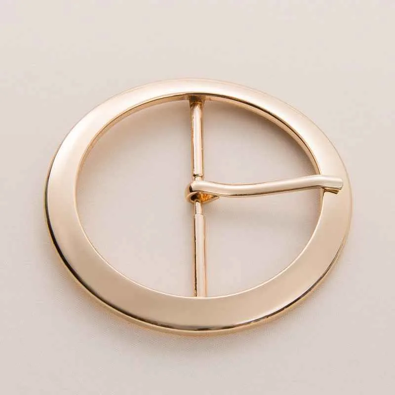 62mm Gold Silver Oversized Thickened Round Belt Buckle 20 Pack