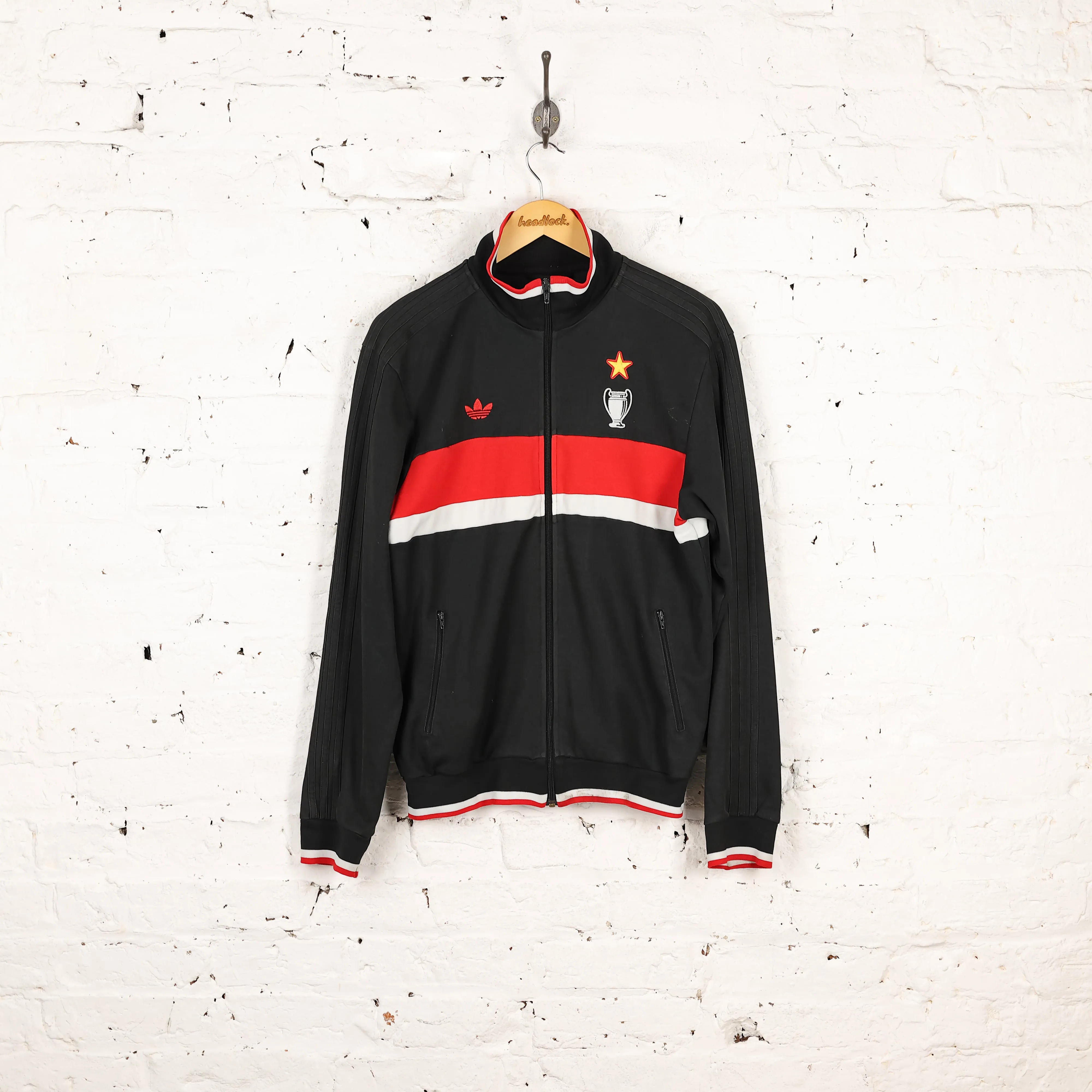 AC Milan Tracksuit Top Jacket - Black - M
