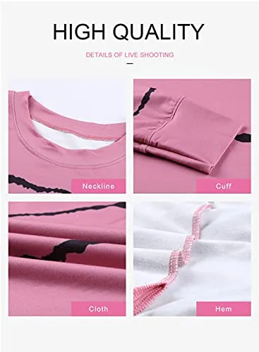 Acelitt Cozy Striped Sweatshirt Pink L