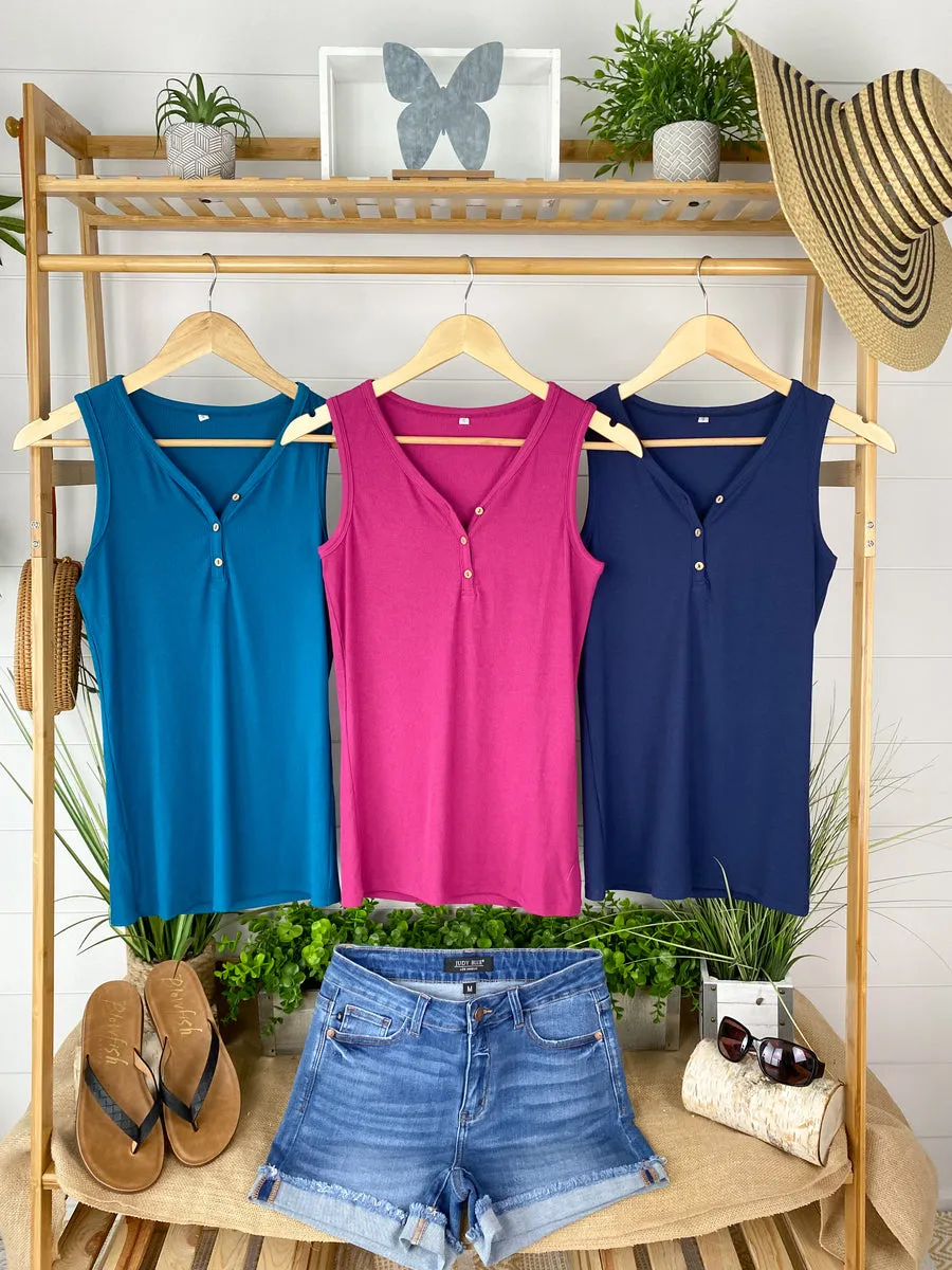Addison Henley Tank - Berry