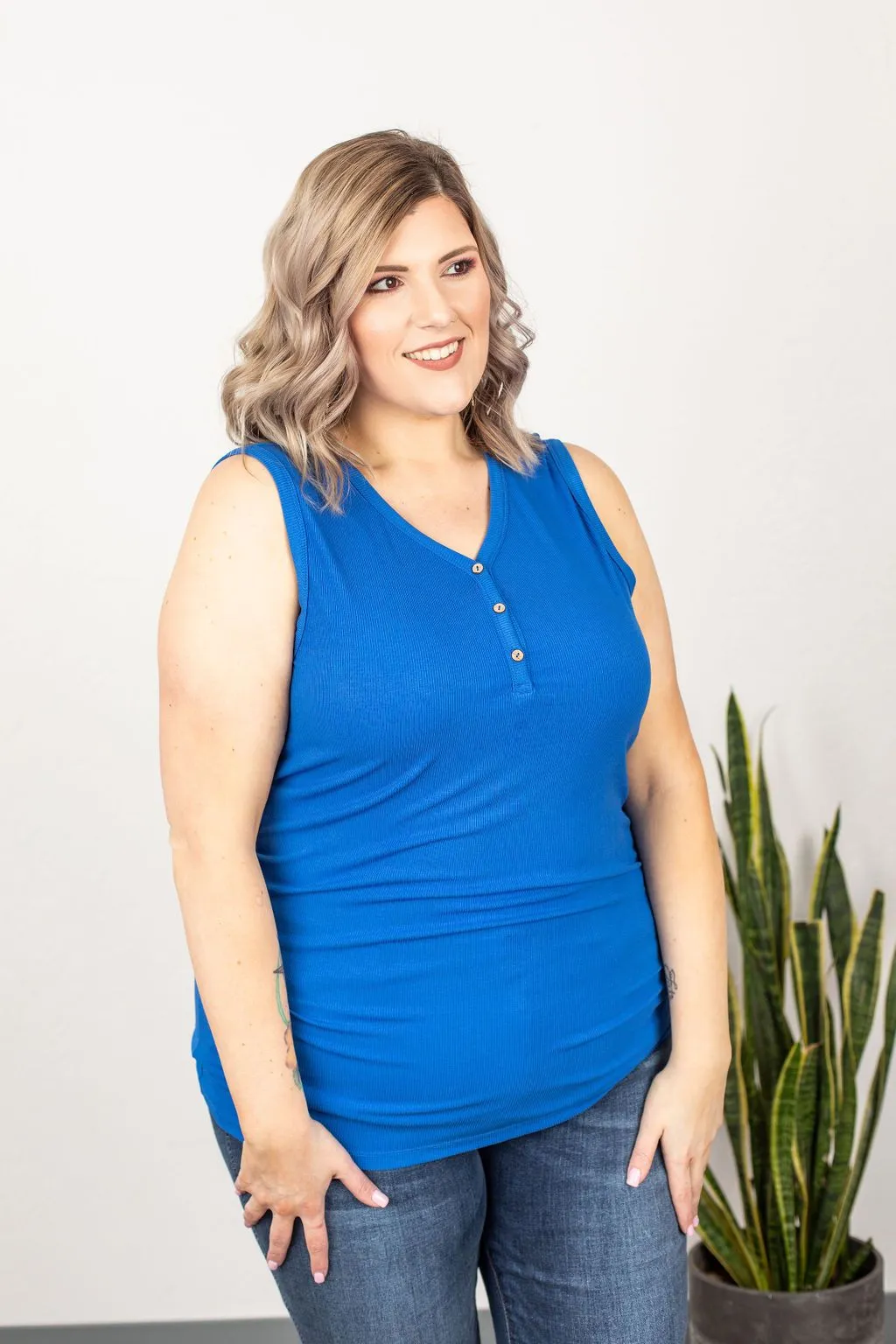 Addison Henley Tank - Blue