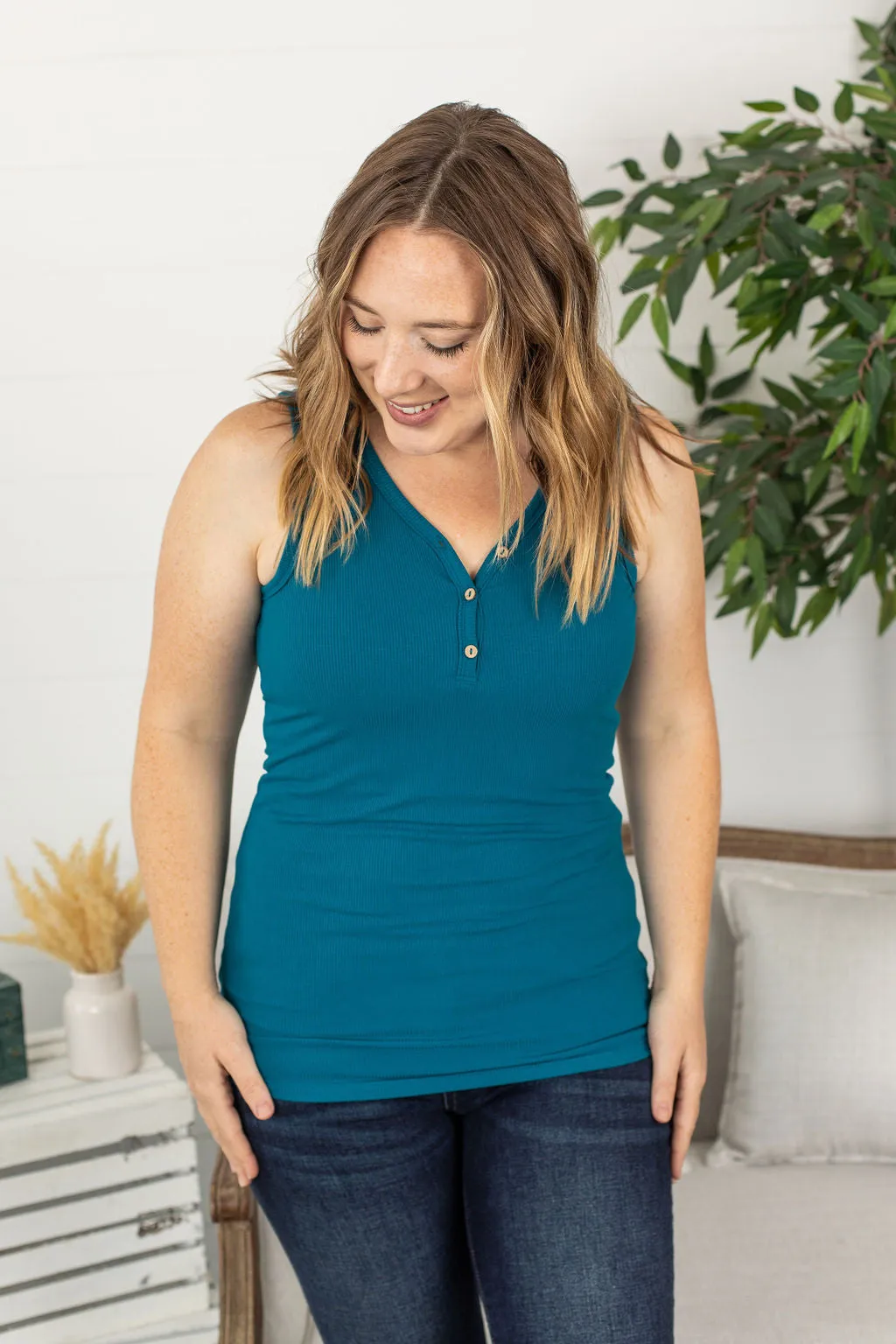 Addison Henley Tank - Teal