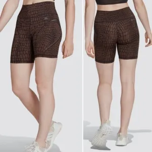 Adidas TransIcons Croc High Rise Bike Shorts, size XL NWT