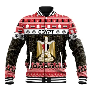 Afro Egypt Christmas Baseball Jacket Coat Of Arms Mix Egyptian Pattern LT15