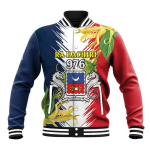 Afro Ra Hachiri 976 Baseball Jacket Coat Of Arms France Flag Style LT15