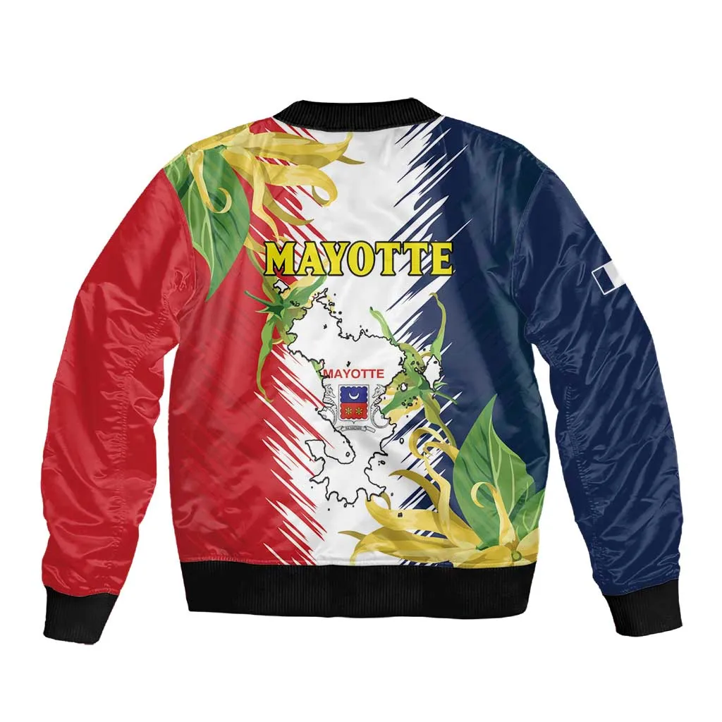 Afro Ra Hachiri 976 Sleeve Zip Bomber Jacket Coat Of Arms France Flag Style LT15