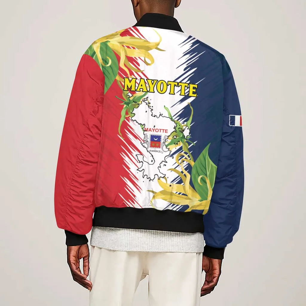 Afro Ra Hachiri 976 Sleeve Zip Bomber Jacket Coat Of Arms France Flag Style LT15