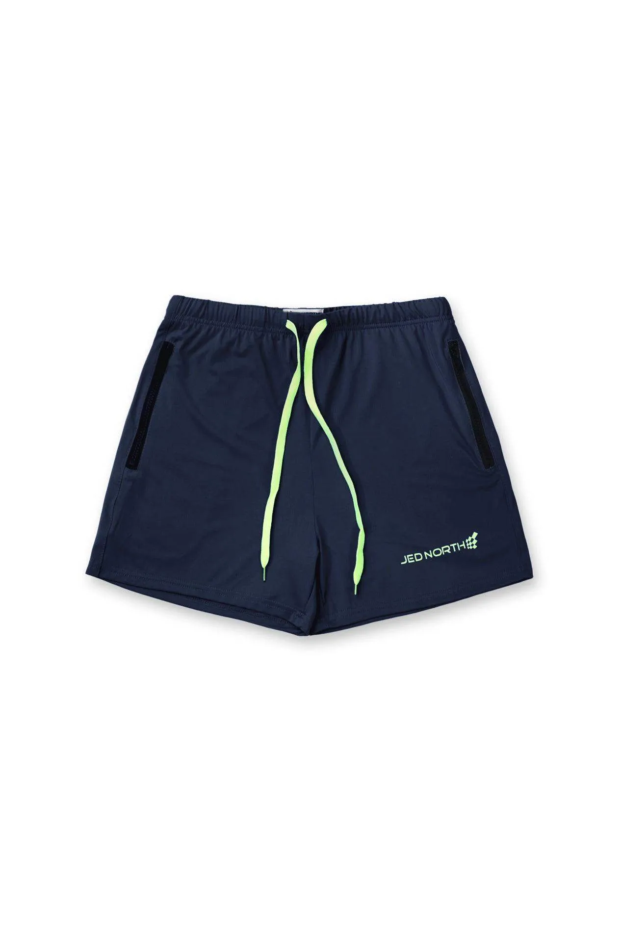 Agile Bodybuilding 4'' Shorts w Zipper Pockets - Navy Blue