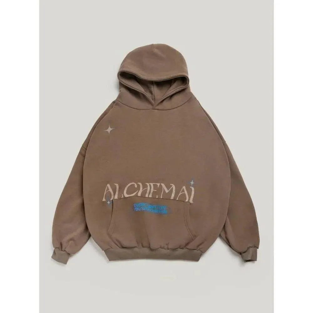 Alchemai Brown Pullover Hoodie