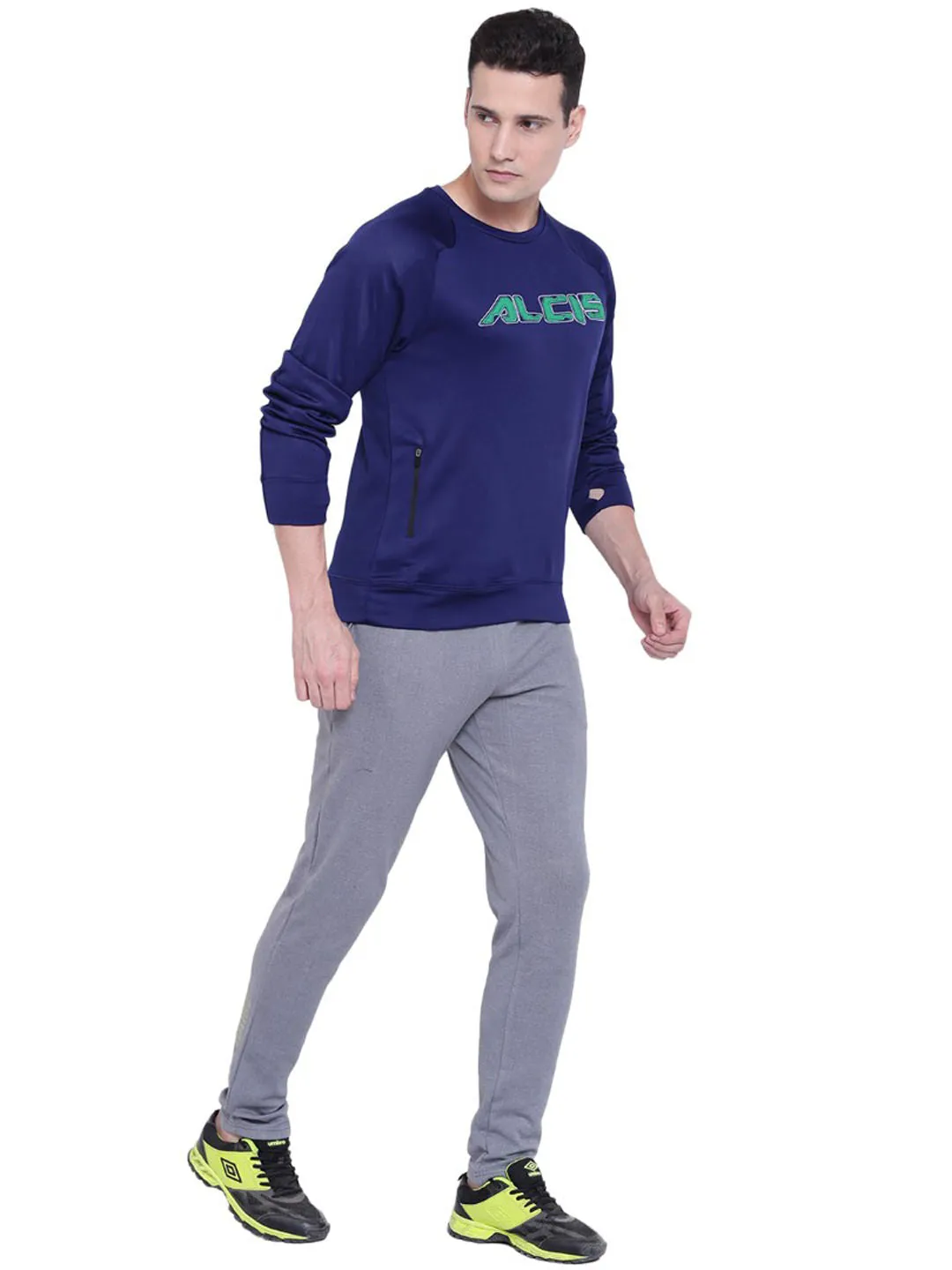 Alcis Mens Navy Sweat Shirt 128MSS378