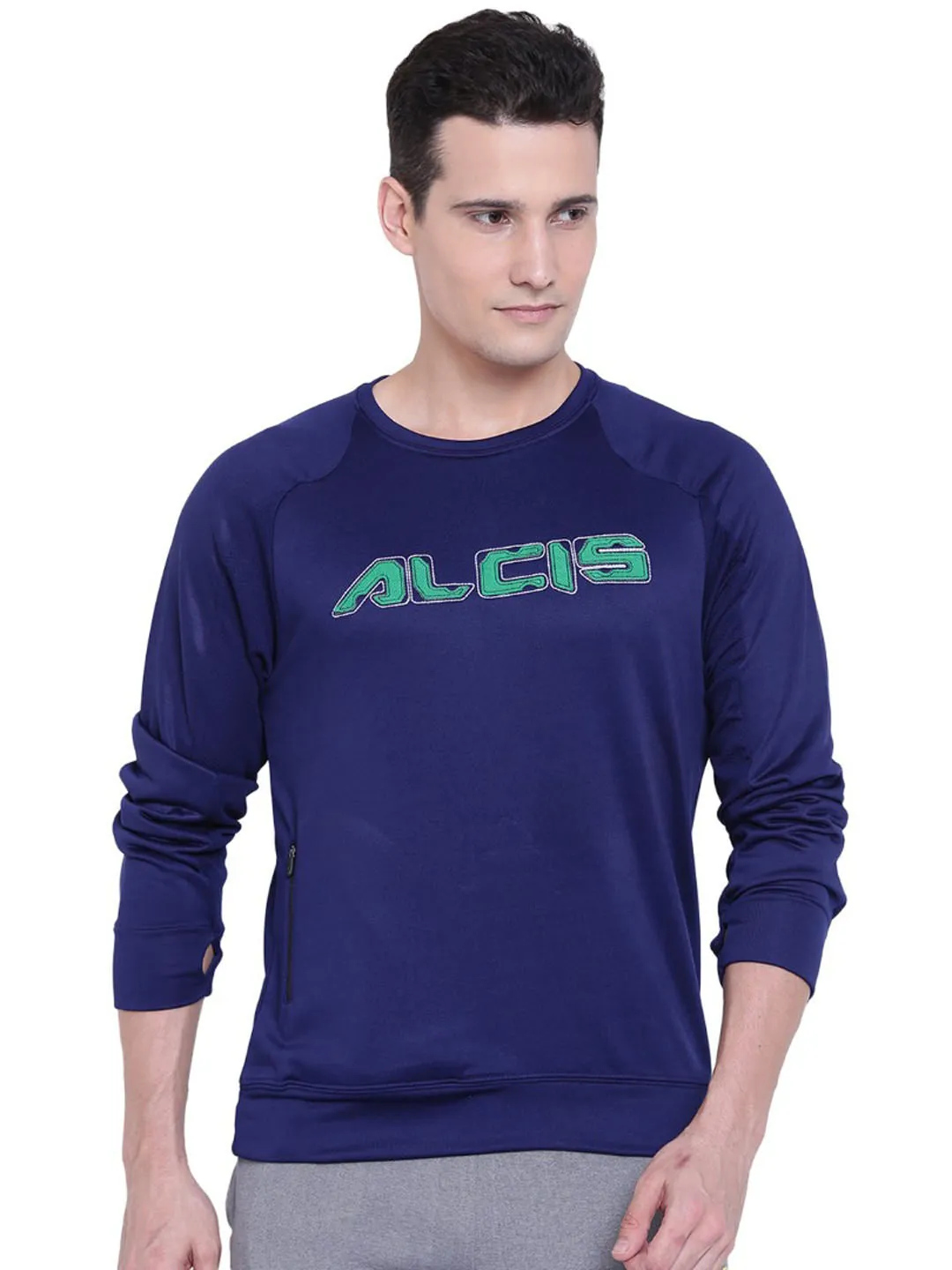Alcis Mens Navy Sweat Shirt 128MSS378