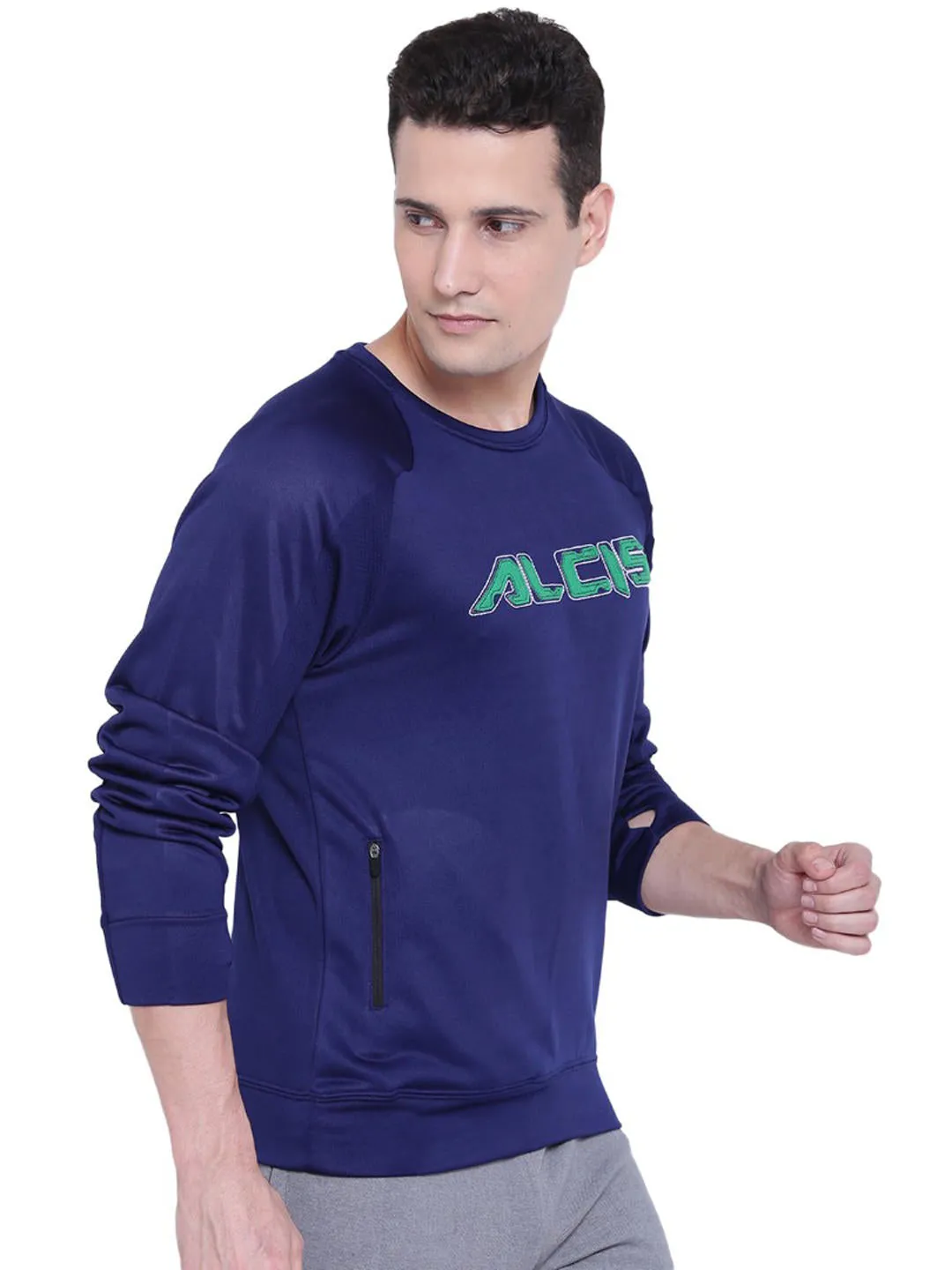 Alcis Mens Navy Sweat Shirt 128MSS378