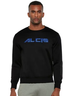 Alcis Mens Solid Black Sweat Shirt 113MSS143