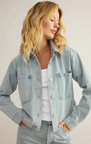 All Day Cropped Denim Jacket I Faded Indigo