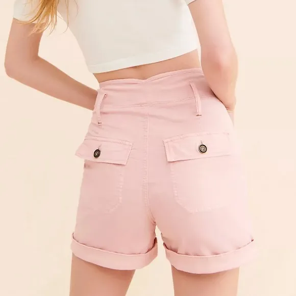 Anthropologie Aviator Tied Waist Aviator Cuffed Shorts