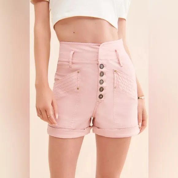 Anthropologie Aviator Tied Waist Aviator Cuffed Shorts