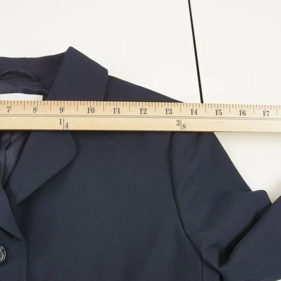 Aritzia Sunday Best Cropped Navy Blue Stella Blazer Womens Sz 00