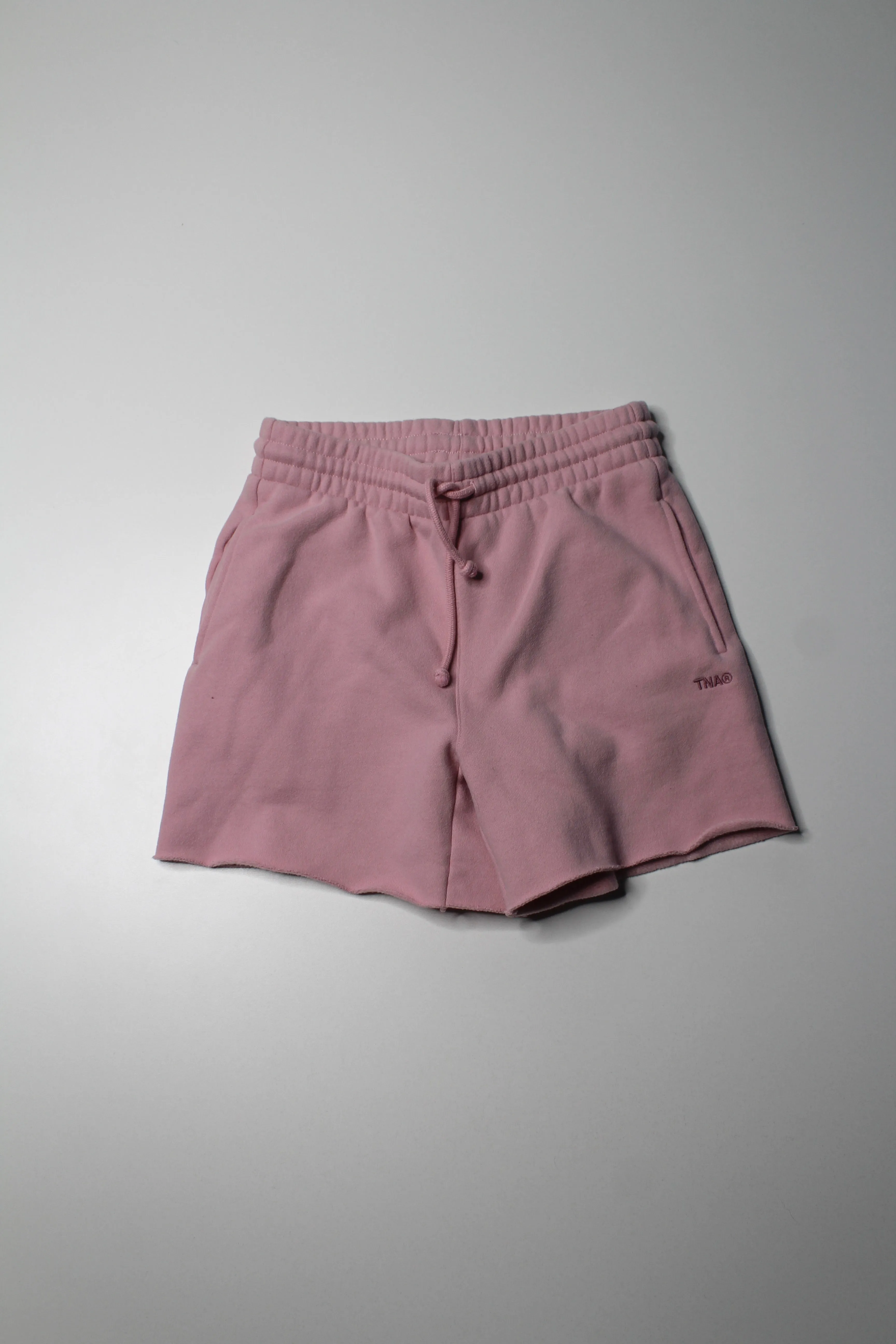 Aritzia TNA pink cozy sweat fleece shorts, size xs