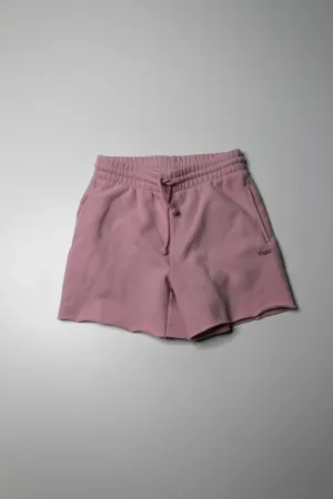 Aritzia TNA pink cozy sweat fleece shorts, size xs