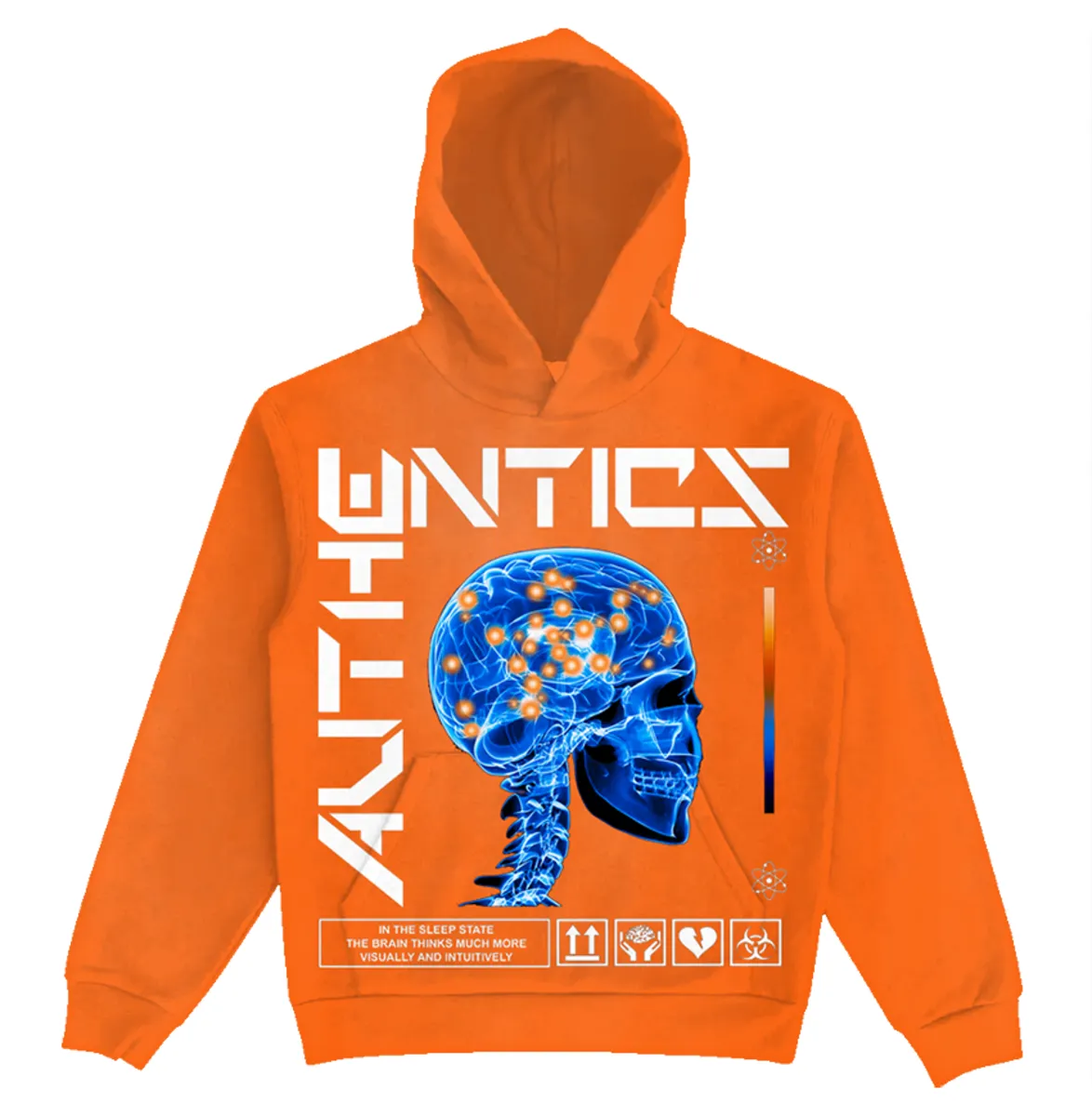 AUTHENTICS BRAIN POWER HOODIE (ORANGE)