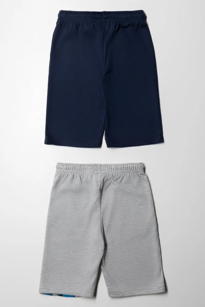 Avengers 2 Pack Shorts Navy & Grey
