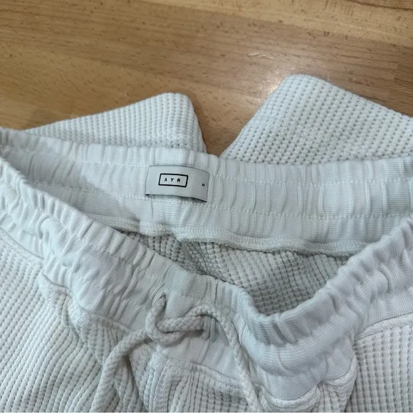 AYR Waffle Cone Shorts Pima Cotton Seashell NEW Size Small Loungewear Cozy