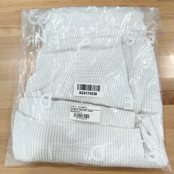 AYR Waffle Cone Shorts Pima Cotton Seashell NEW Size Small Loungewear Cozy