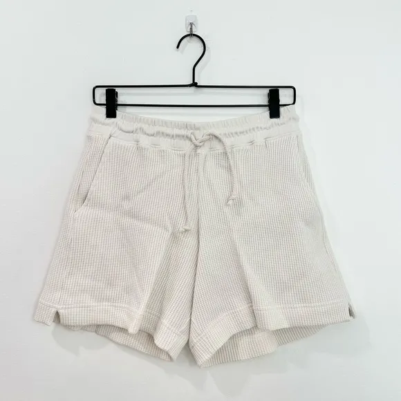 AYR Waffle Cone Shorts Pima Cotton Seashell NEW Size Small Loungewear Cozy