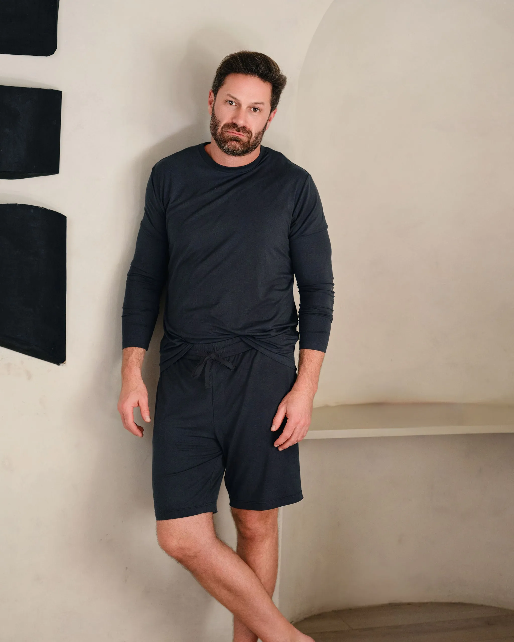 Bamboo Long-Sleeve Tee   Short Set